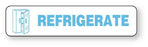UAL - Pre-Printed Label Auxiliary Label White Paper REFRIGERATE Temperature Control 3/8 X 1-5/8 Inch - ULFP909