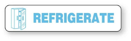 United Ad Label UAL Pre-Printed Label Auxiliary Label REFRIGERATE White 3/8 X 1-5/8 Inch - ULFP909