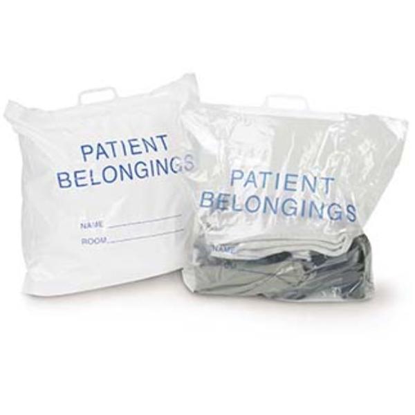 Medegen Medical Products, Bag Patient White/Blue 20X20X4" Lldpe Film With Snap Handle 250/Ca - 50-21