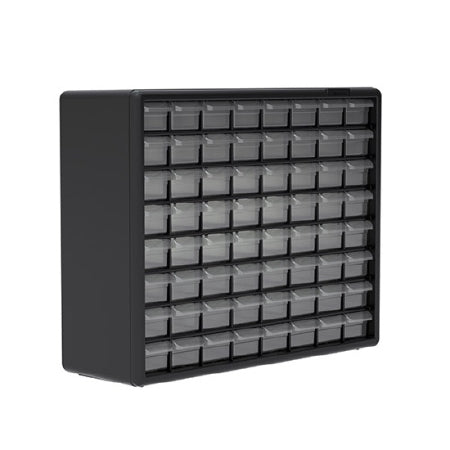 Akro-Mils Storage Cabinet Wall Mount Plastic 64 Drawer - 10164