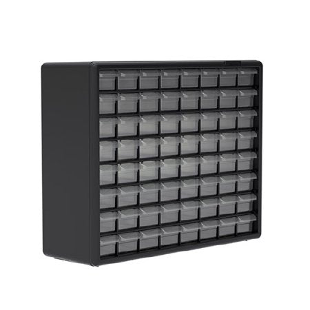 Akro-Mils - Storage Cabinet Wall Mount Plastic 64 Drawers - 10164