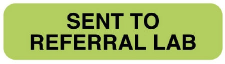 United Ad Label UAL Pre-Printed Label Laboratory Use SENT TO REFERRAL LAB Light Green 5/16 X 1-1/4 Inch - ULMI103