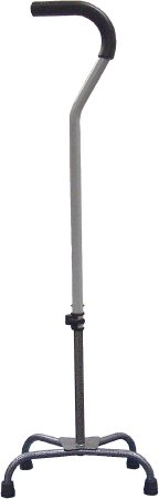 Drive Medical Drive Large Base Quad Cane drive Aluminum 29 to 38 Inch Height Silver Vein - 10385-4