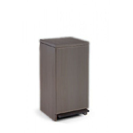 Midmark Synthesis Trash Can 33 Quart Square Storm Woodgrain Finish Step On - W1X.802