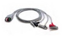 Mindray USA - Mobility ECG Wire 36 Inch, 3-Leads, Pinch Clip Leads, Reusable For Panorama Telepack, Passport 2, Passport V, Spectrum, Spectrum OR, V12, V21, Passport 8, Passport 12, T1 Patient Monitor - 0012-00-1514-06