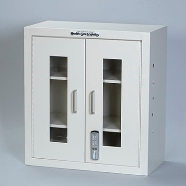Health Care Logistics - Medical Storage Cabinet Heavy Duty Steel / Acrylic Window 2 Shelves Keyless Entry Digital Lock - 17851