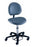 The Brewer Company Millennium Series Surgeon Stool Contoured Backrest Pneumatic Height Adjustment 5 Casters Black - 21340B-HAM114