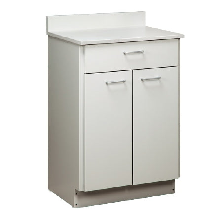 Clinton Industries ClintonClean Treatment Cabinet Laminate, Solid Plastic Top 1 Drawer / 1 Adjustable Shelf Optional Locks - 8821-P
