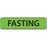 MedVision - Pre-Printed Label Auxiliary Label Green Paper FASTING Black Safety and Instructional 5/16 X 1-1/4 Inch - MV01FG6616