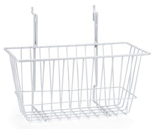 Market Lab - Storage Basket White Wire 6 X 6 X 12 Inch - 3173