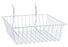 Market Lab - Storage Basket White Wire 4 X 12 X 12 Inch - 3174