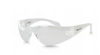 Florida Medical Sales Elite Safety Series Flex Wrap Safety Glasses Wraparound Clear Tint Polycarbonate Lens Clear Frame Over Ear One Size Fits Most - VS8