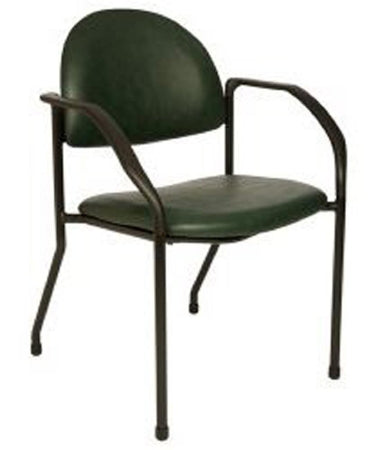 The Brewer Company Side Chair Graphite Fixed Armrests Vinyl - 1200-SF73
