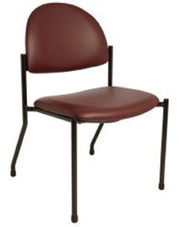 The Brewer Company 1250 Series Side Chair Graphite Without Armrests Poly-Foam Upholstery - 1250-SP-SF73
