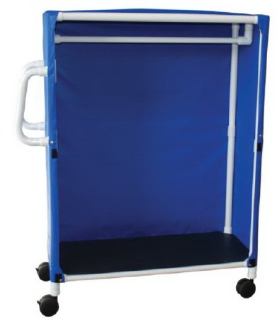 MJM International - Linen / Specialty Cart with Cover 1 Shelf 125 lbs. per Shelf Weight Capacity PVC 4 Inch Twin Casters - 345-1C-MINTGREEN