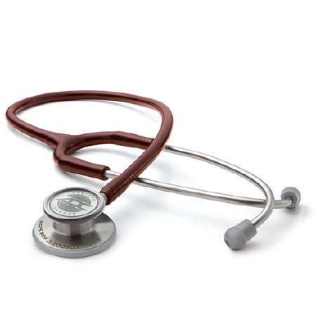 Adscope - Clinician Stethoscope Burgundy 1-Tube 22 Inch Tube Double-Sided Chestpiece - 608BD