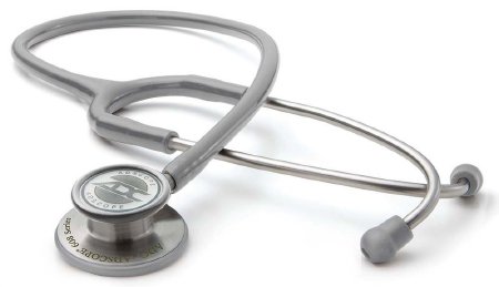 Adscope - Clinician Stethoscope Gray 1-Tube 22 Inch Tube Double-Sided Chestpiece - 608G