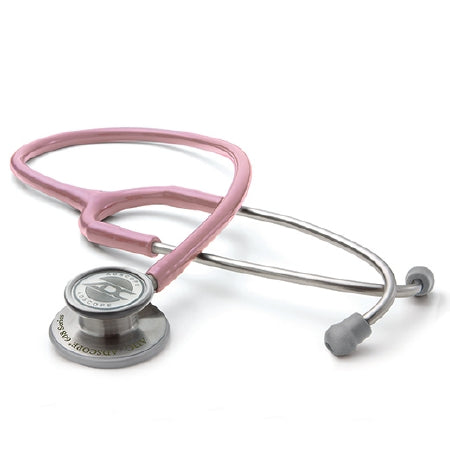 American Diagnostic Corp Adscope Clinician Stethoscope Metallic Pink 1-Tube 22 Inch Tube Double Sided Chestpiece - 608PBCA