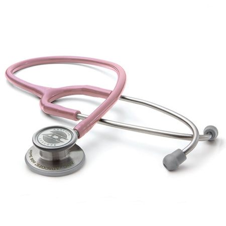 Adscope - Clinician Stethoscope Pink 1-Tube 22 Inch Tube Double-Sided Chestpiece - 608PBCA