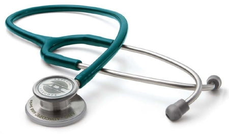 Adscope - Clinician Stethoscope Teal Blue 1-Tube 22 Inch Tube Double-Sided Chestpiece - 608TL