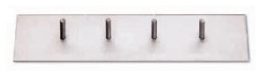 Key Surgical Brush Organizer 1 X 5 Inch, Stainless Steel, Pegged Bar with Adhesive Backing - BR-7050