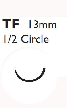 Monocryl - Suture with Needle Absorbable Uncoated Undyed Suture Monofilament Poliglecaprone Size 5 - 0 27 Inch Suture 1-Needle 13 mm Length 1/2 Circle Taper Point Needle - Y433H