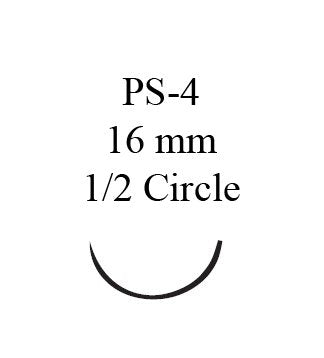 Coated Vicryl - Suture with Needle Absorbable Coated Undyed Suture Braided Polyglactin 910 Size 4 - 0 18 Inch Suture 1-Needle 16 mm Length 1/2 Circle Reverse Cutting Needle - J507G