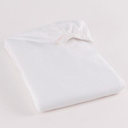 Standard Textile Bed Sheet Fitted 36 X 90 X 9 Inch White Reusable - 3735422