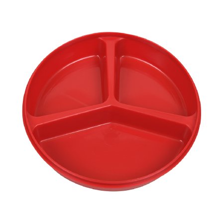 Maddak - Partitioned Scoop Dish Red Reusable 2 X 12 X 12-3/4 Inch - 745270004