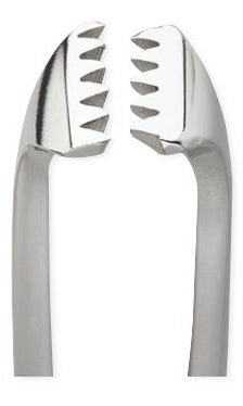 Centurion - Tissue Forceps Allis 8 Inch Length Floor Grade Stainless Steel Sterile Ratchet Lock Finger Ring Handle Straight 5 X 6 Teeth - Medline - 67680