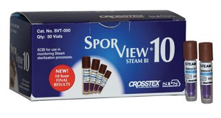 SporView 10 - Sterilization Biological Indicator Vial Steam - SVT-050