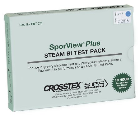 SPS Medical Supply SporView Plus Sterilization Biological Indicator Pack Steam - SBT-025