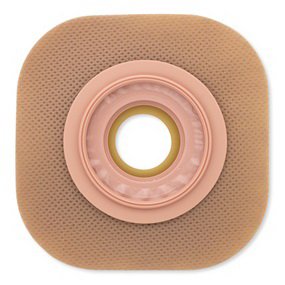 New Image - Ostomy Barrier Trim to Fit, Standard Wear Adhesive Tape Borders 57 mm Flange Red Code System Flexwear Up to 1-1/2 Inch Opening - 13403