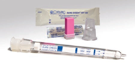 Chembio Diagnostic Sure Check HIV 1/2 Rapid Test Kit Infectious Disease Immunoassay HIV Detection Whole Blood / Serum / Plasma Sample CLIA Waived for Whole Blood / CLIA Moderate Complexity for Serum and Plasma - 60-9507-0