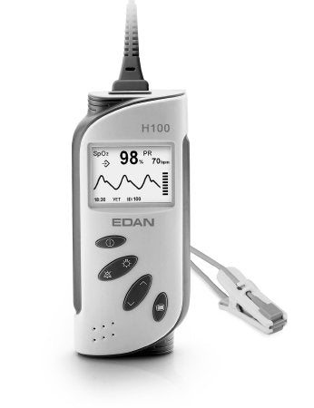 Edan USA Handheld Pulse Oximeter Four 1.5 V AA Batteries / 4.8 V Ni-MH Rechargeable Batteries Audible/Visible - H100B