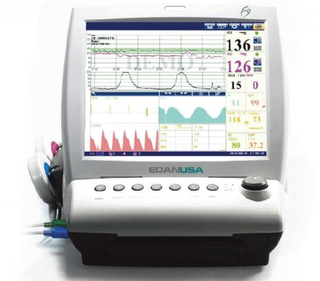 Edan Usa Fetal Monitor F9 Series 1 Bpm Resolution, +1 Bpm Accuracy, 30 To 240 Bpm Pressure Range, 100 To 240 V Operating Voltage, Automatic/Manual Zero Mode, 0 To 50°C Temperature Range - F9 EXPRESS