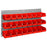 ULINE - Wall Mount Bin Rack Uline Red Steel / Plastic 19 X 36 Inch - H-1493R