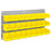 ULINE - Wall Mount Bin Rack Uline Yellow Steel / Plastic 19 X 36 Inch - H-1493Y
