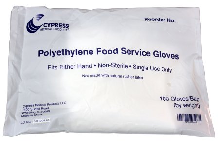 McKesson Medical Surgical Food Guard Food Service Glove Large Textured Grip Clear Polyethylene - 26-06
