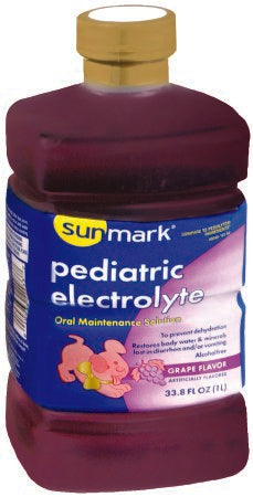 McKesson sunmark Pediatric Oral Electrolyte Solution Grape Flavor 1 Liter Bottle Ready to Use - 49348016162