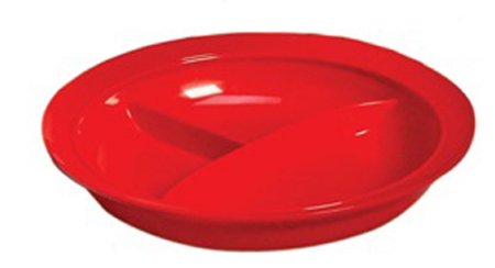 Alimed AliMed Partitioned Plate Red Reusable Polycarbonate 8-1/4 Inch Diameter - 83192WB