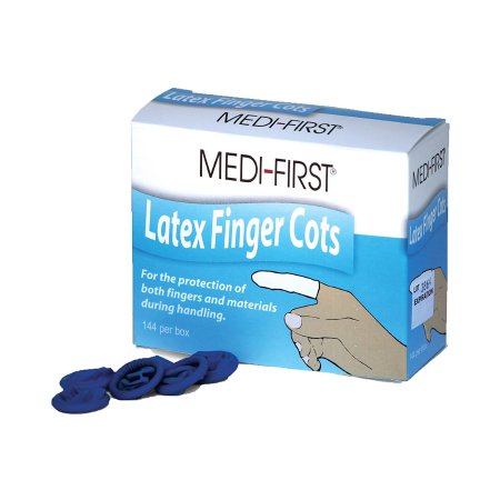 Medi-First - Finger Cot Large 2-1/2 Inch Length Powder Free Latex NonSterile - 70035
