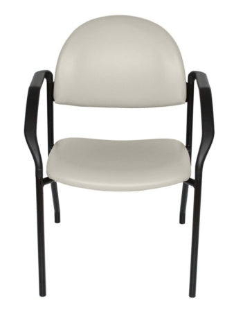 UMF Medical Side Chair Mocha Fixed Armrests Vinyl - 1226