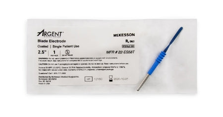 McKesson McKesson Argent Electrosurgical Electrode 2-1/2 Inch Coated Stainless Steel Blade Disposable Sterile - 22-ES58T