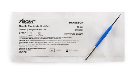 McKesson McKesson Argent Electrosurgical Electrode 2-3/4 Inch Coated Stainless Steel Modified Needle Disposable Sterile - 22-ES38T