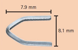 Aesculap Challenger Ti - P Clip - Box Kit Style Ligating Clip Titanium Medium / Large 7.9 X 8.1 mm Silver Clip 12 Clips - PL579T