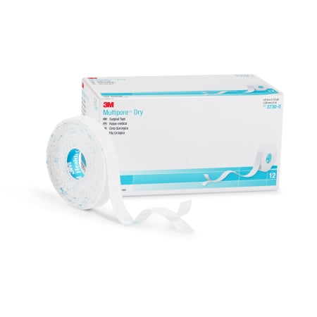3M Multipore Dry - Dressing Retention Tape with Liner Water Resistant Pique 1/2 Inch X 5-1/2 Yard White NonSterile - 3730-0