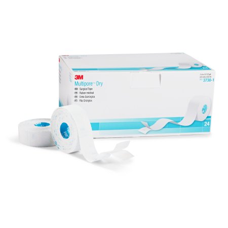 3M Multipore Dry - Dressing Retention Tape with Liner Water Resistant Pique 1 Inch X 5-1/2 Yard White NonSterile - 3730-1