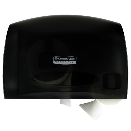 Kimberly-Clark Professional - Toilet Tissue Dispenser Black Smoke Plastic Manual Pull Jumbo Roll Wall Mount - 09602