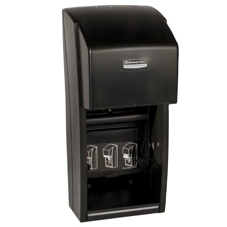 Kimberly Clark Kimberly-Clark Professional* Toilet Tissue Dispenser Gray Smoke Plastic Manual Pull Double Roll Wall Mount - 9021